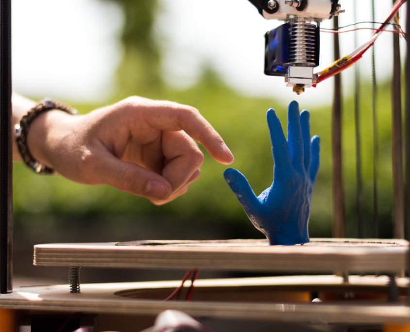 3D gedruckte Hand